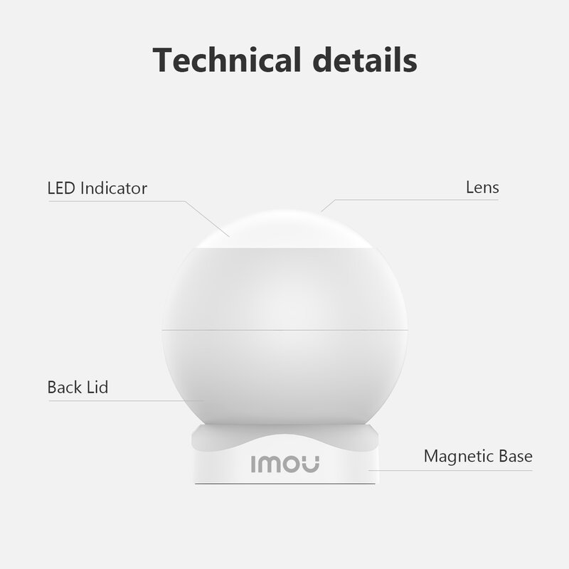 IMOU-minidetector de movimiento PIR inteligente, dispositivo con Control remoto, automatización de luz Zigbee, batería de larga duración, rotación de 360 °, Smart Life