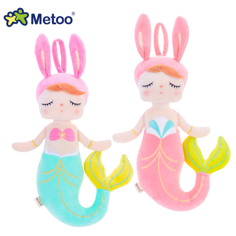 Metoo Angela Rabbit deer ballet fruit mermaid Girl Stuffed Plush Animals Toys Doll for kids Appease Baby Birthday Christmas Gift