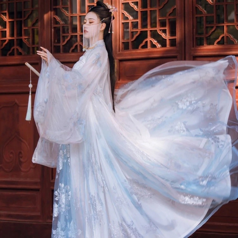 Китайский старинный костюм для женщин, модель 2022 в пол, стандартное китайское платье Hanfu, подарок на день рождения и Рождество