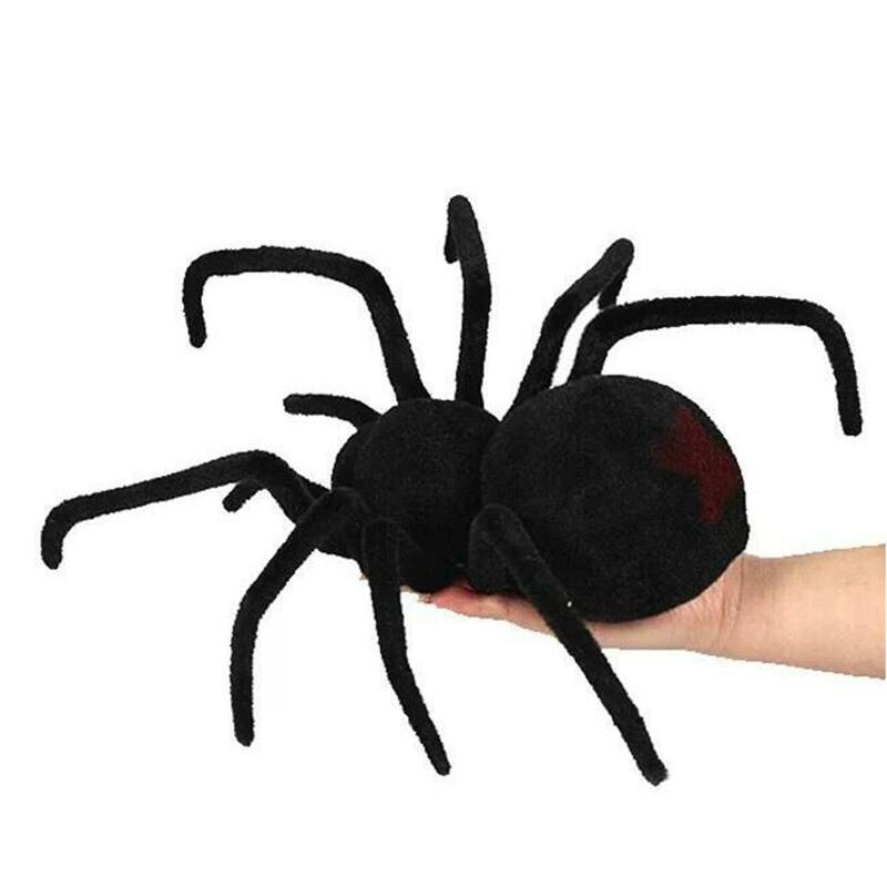 Araña de felpa suave escalofriante con Control remoto, araña infrarroja, regalo D