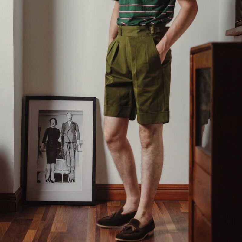Pantalones cortos militares de algodón para hombre, pantalón corto estilo Retro, Color sólido, Estilo Vintage, ideal para verano, novedad de 2023