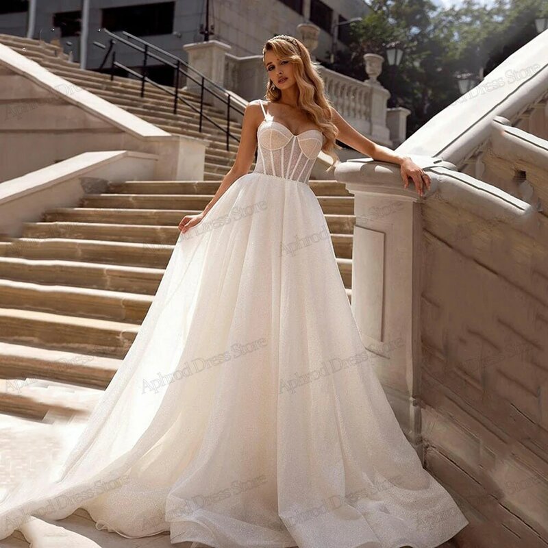 Simple Wedding Dresses Elegant Bridal Gowns Sexy Sleeveless Backless Robes For Formal Party Floor Length Gowns Vestidos De Novia