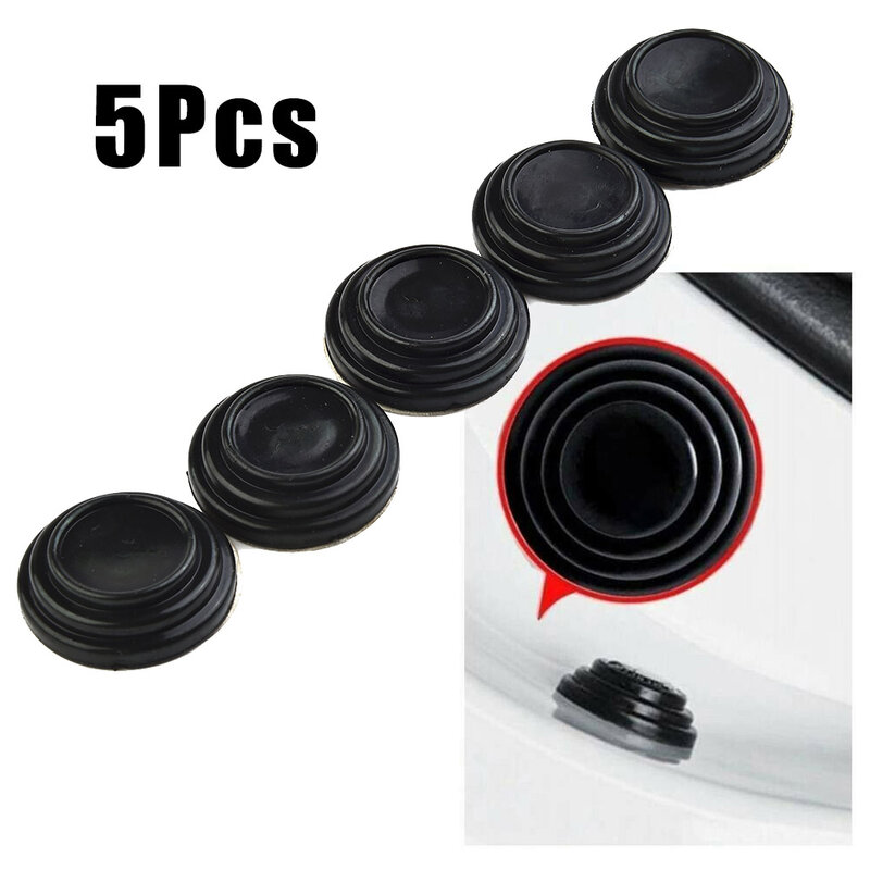 5PCS Car Door Shock Absorber Pads Buffer Bumper Anti-collision Shock Absorbing Gasket For Auto Sound Insulation Adhesive Sticker
