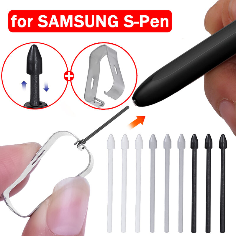 Stylus Tips S Pen Nibs for Samsung Galaxy Note 20/20 Ultra Tab S7/S9/S9 Plus Touch Screen Tablet Pen Tips Removal Tweezers Tool