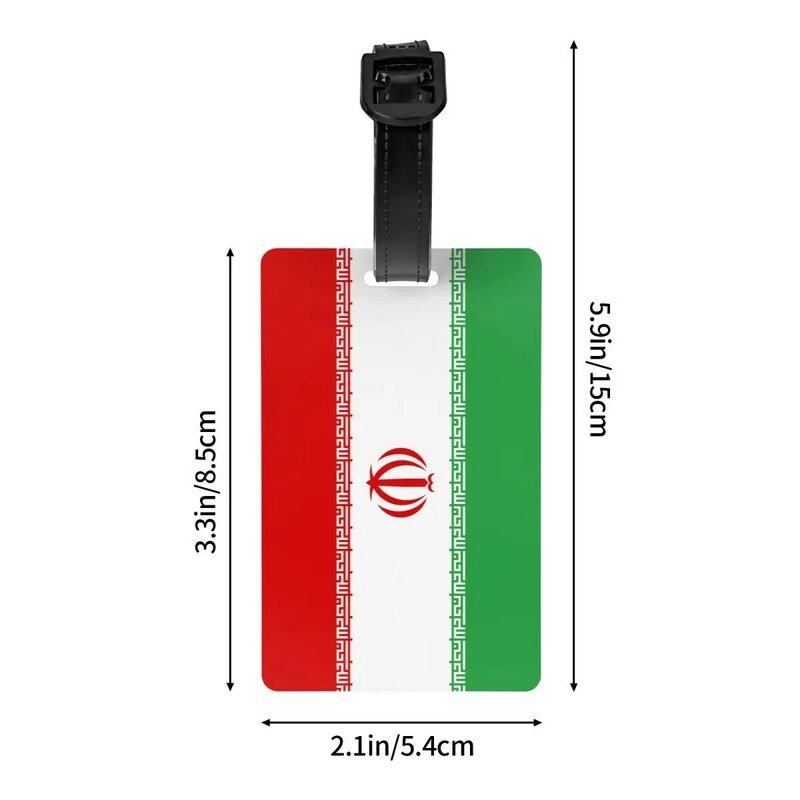 Flag Of Iran Luggage Tags for Travel Suitcase Privacy Cover ID Label