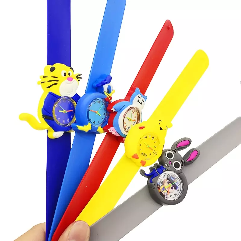 Wholesale Children Watch Cartoon Tiger Lion Toy Baby Watches Kids Preliminary Learn Time Watch Christmas Gift for Kid Aged 1-12
