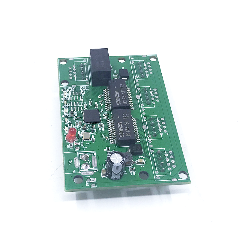 Módulo de interruptor Ethernet industrial no gestionado, placa PCBA, puertos de detección automática OEM, placa base de 5V-24V, 10/100M