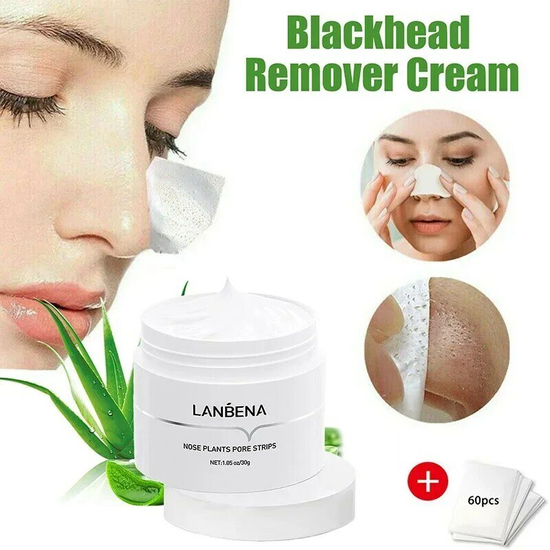 Naso comedone Remover Cream Pore Strip maschera strappante Peeling Acne Cleaner Patch nasale punti neri Deaning profondo cura della pelle trucco
