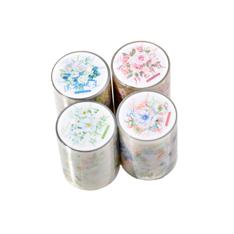8PCS/LOT Summer of Flowers and Moon series retro decorative PET tapes