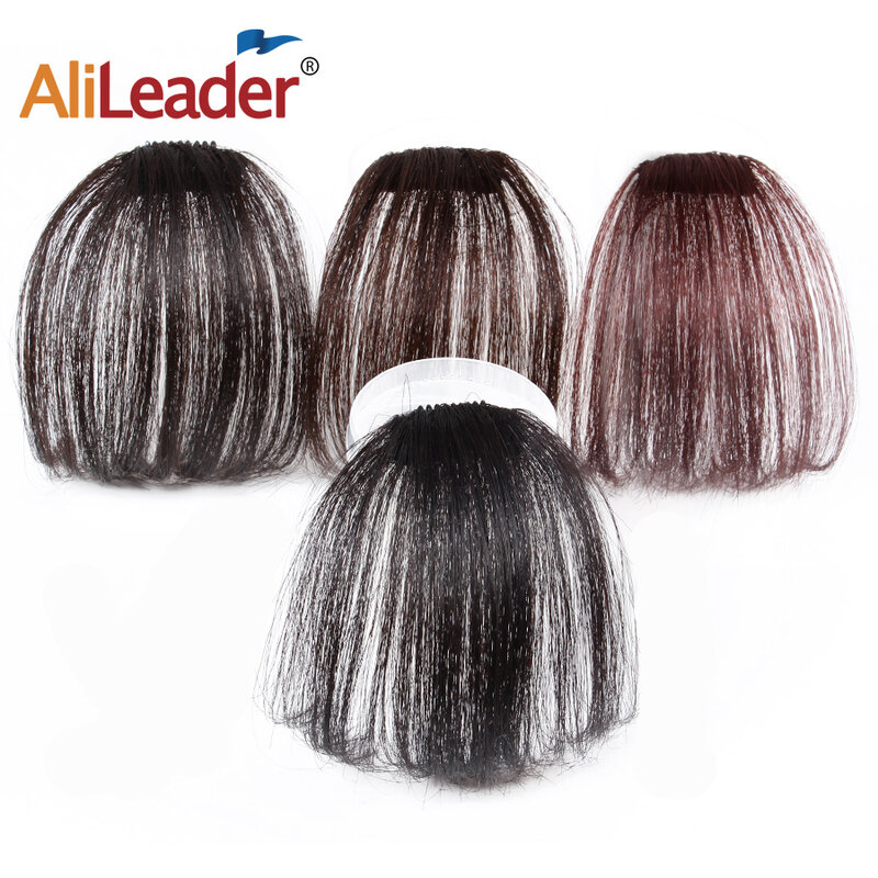Synthetic Bangs Hair Clip In Hair Extensions Wispy Bangs Clip On Fringe Air Bangs For Women Hairpieces Curved Bangs For Girls