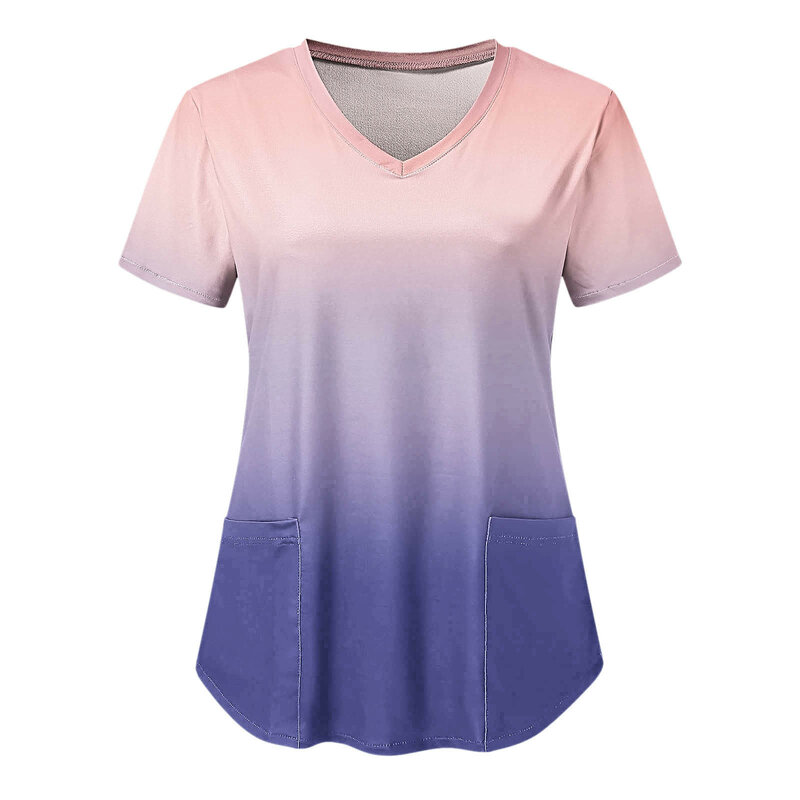 Nursing Uniforms For Women Hospital Lab Coat Workwear Tops Uniform Short Sleeve Unisex Nurse Doctor Outfit Costume Coats