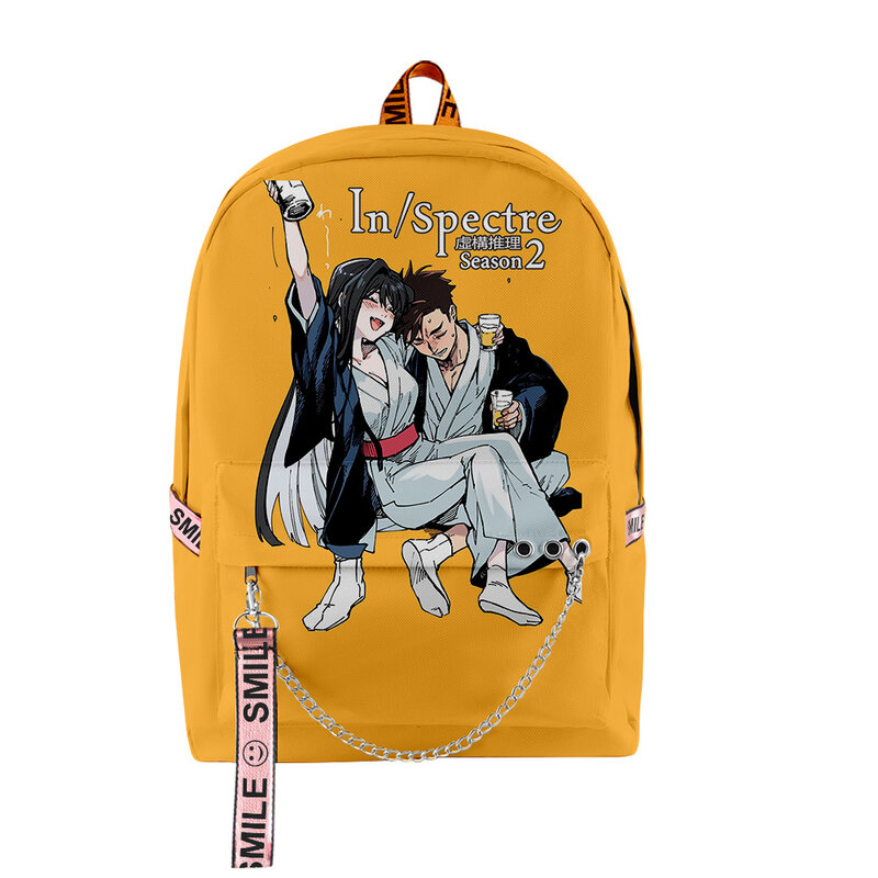InSpectre Anime Zipper Mochila 2023 Estilo Casual Harajuku Schoolbag Saco De Viagem Único