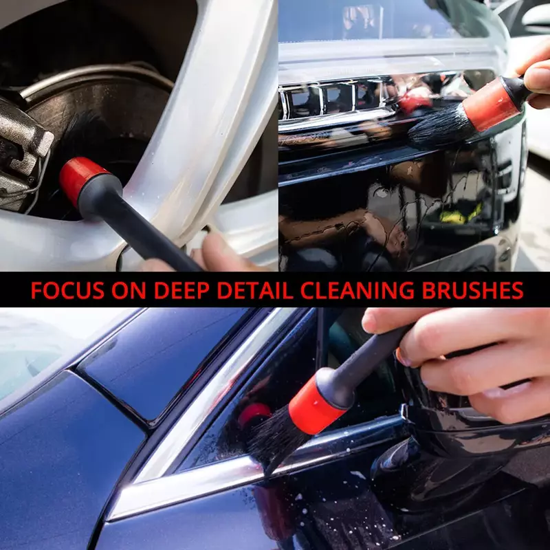 5Pcs Set Car Detailing Brush Cleaning Kit Wash Tools Dashboard Accessories Air Outlet Brushes Clean Maintenance Auto Washers