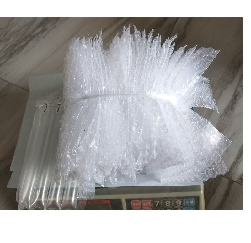 Sacos de embalagem bolha branca, Envelope plástico do envoltório, PE Clear Shockproof Packaging Bag, Double Film Bubble Bag, 13x15cm, 50Pcs