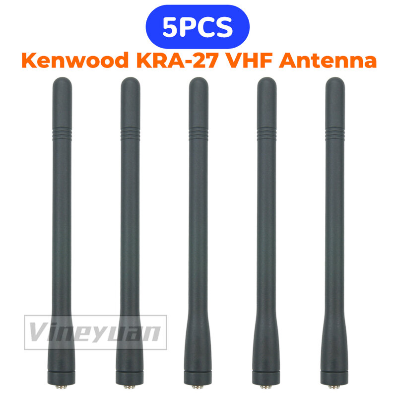 Kenwood – antenne hélicoïdale KRA-27 VHF, pour Radio Portable VHF TK2140 TK2160 TK2170 TK2307 TK5210, 5 pièces