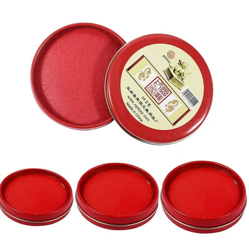 Quick-drying Mini Fingerprint Ink Pad For Notary Clear Stamping Thumbprint Ink Pad Anti-Fake Red Color Signing Inkpad
