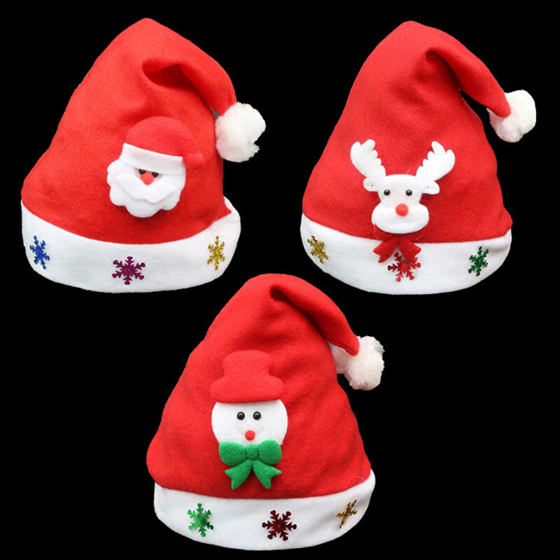 Sombreros de dibujos animados para fiesta de Navidad, decoraciones para adultos y niños, accesorios de Cosplay, regalos de dibujos animados, regalos de Navidad, 1 unidad