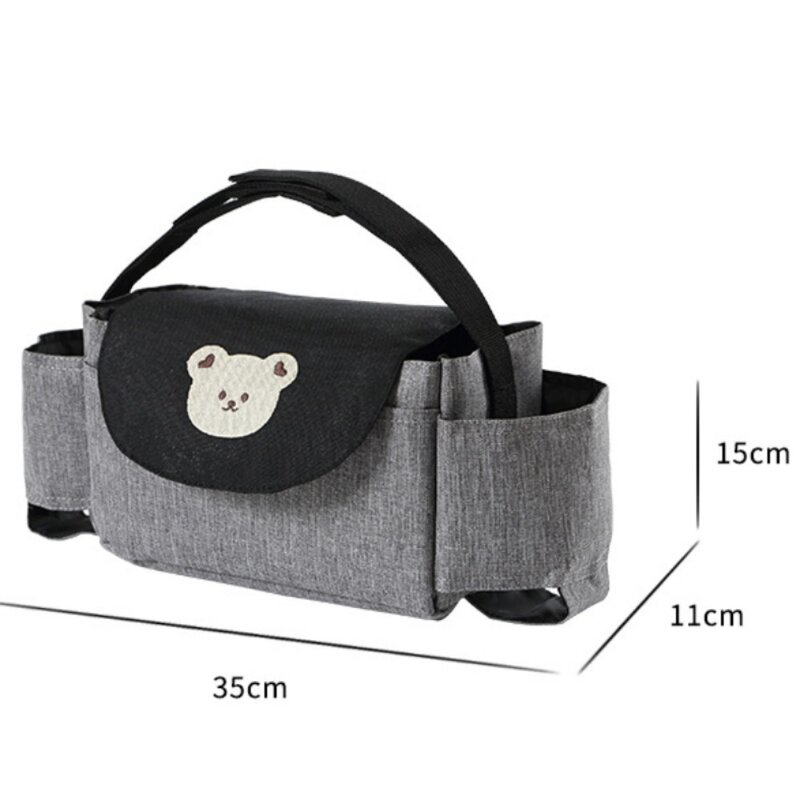 Сумка для подгузников, мультяшная сумка для хранения с животными, многофункциональная сумка для мам, подвесная корзина для детской коляски, аксессуары для детской коляски