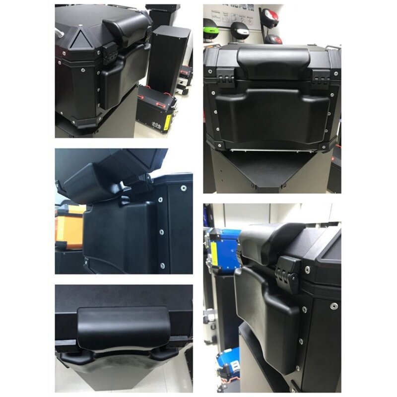 Motorcycle Passenger Backrest Back Pad Universal Self-adhesive Shockproof Moto Rear Top Case Box Luggage Cushion