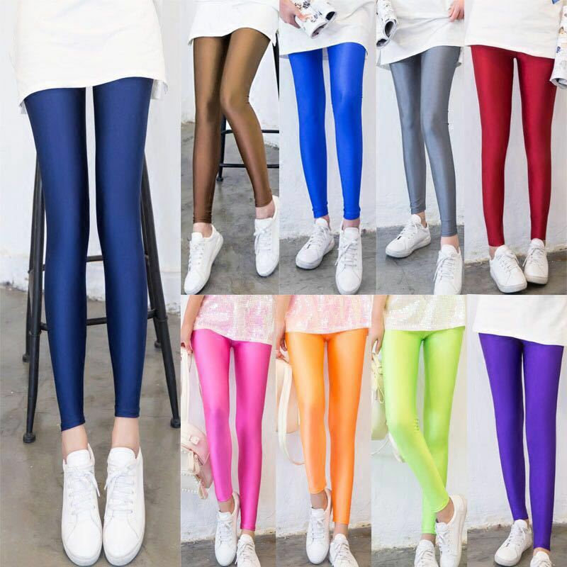 Viianles Candy Color Workout Leggings Frauen Hosen Neon Leggins High Stretch Casual Jeggings Fitness Hose Drops hipping