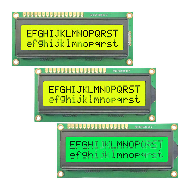 1602a-f 2X16จอแสดงผล Lcd 16X02 I2c โมดูล LCD Hd44780ไดรฟ์หลายโหมดสีมี5.0V หรือ3.3V