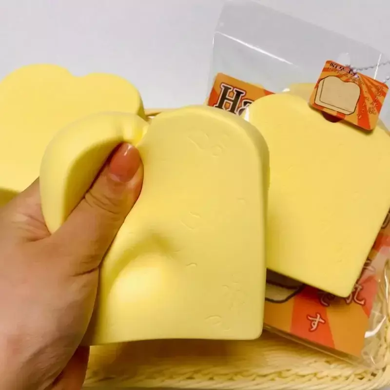 Hachimi-juguete de ventilación de descompresión de rebote lento, tostada de leche, juguete blando de elevación lenta