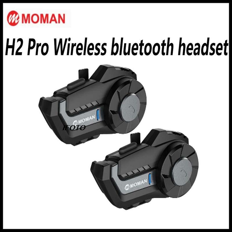 SYNCO MOMAN-intercomunicador H2 pro para casco de motocicleta, auriculares inalámbricos con Bluetooth, resistente al agua, grabadora de vídeo, WiFi