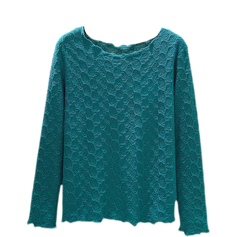 Suéter de punto grande para mujer, camisa fina holgada de estilo exterior, versátil, a la moda, primavera, 2022