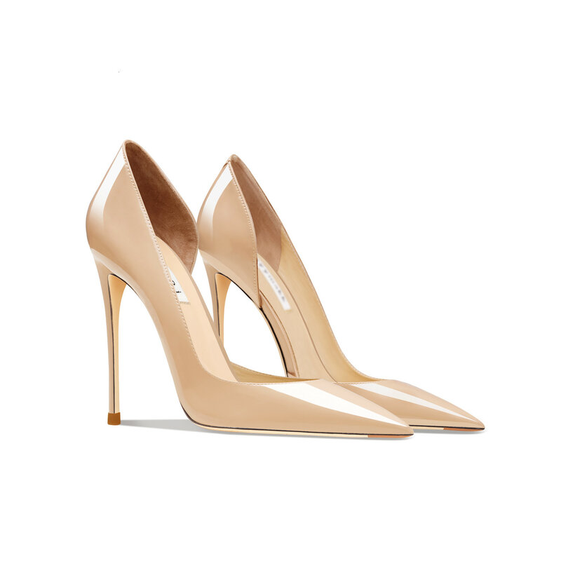 Коллекция весна-лето 2023, Кожаные Женские Классические Модные Остроносые туфли на высоком каблуке, женская свадебная обувь
