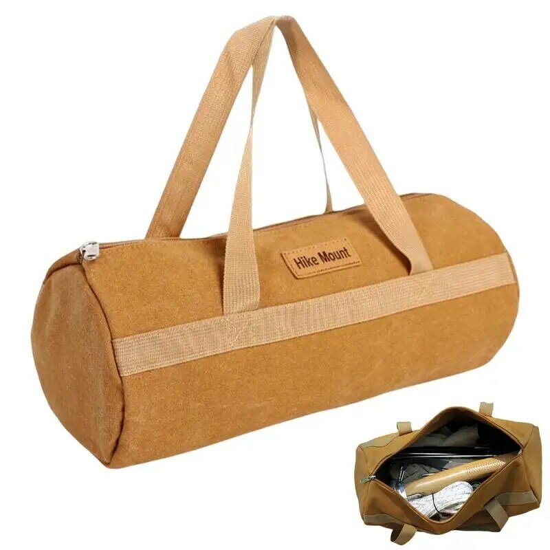 Цилиндрическая спортивная сумка, прочная спортивная сумка для путешествий, на ночь, на выходные, Холщовая Сумка, вещевая сумка на молнии для спортзала, кемпинга