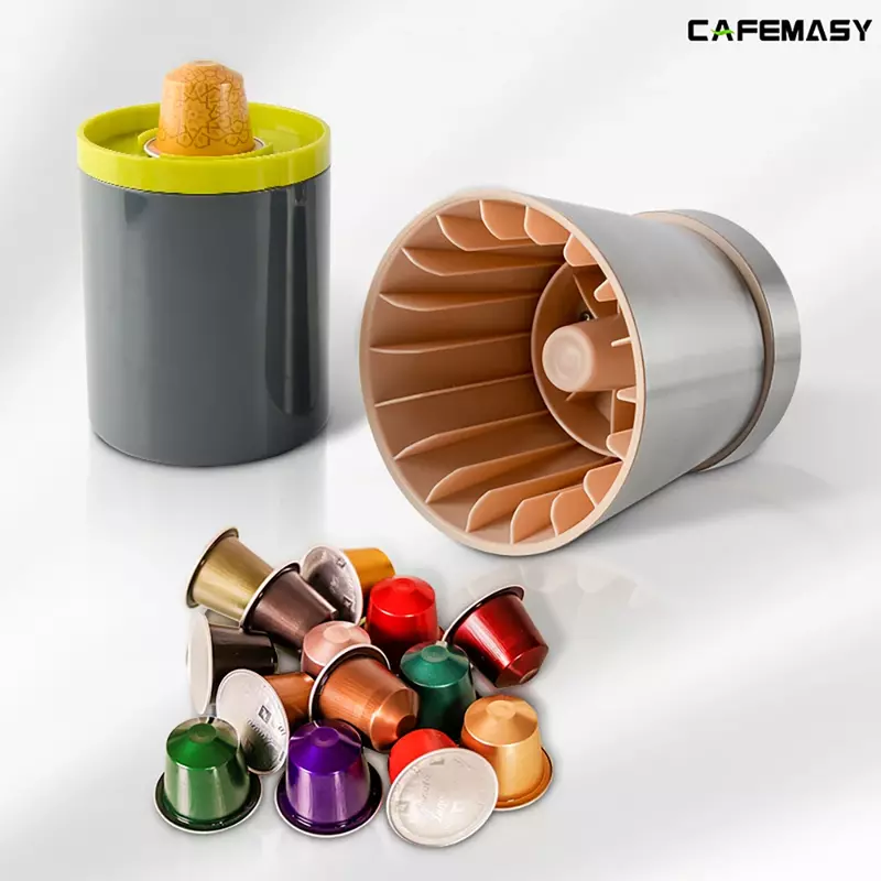 Cápsulas de café que reciclam o resíduo do pó de café da caixa que recicla a ferramenta do lixo do espresso
