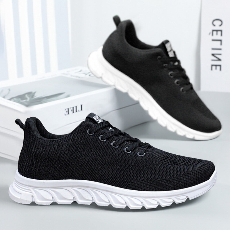 Sports shoes Men's new spring running shoes Breathable Korean version of the trend casual shoes student fashion lace-up shoes