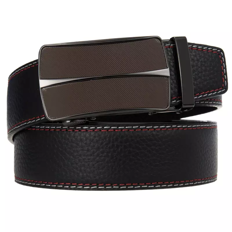 2024 Luxury Brand Men's Automatic Buckle Cowskin Genuine Leather Belts Men Fashion Casual Belt 3.5cm Width Formal Cinto B1108