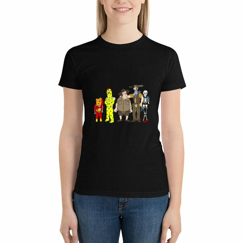 Überholte Cartoon T-Shirt süße Tops plus Größe Tops T-Shirts für Frauen Pack