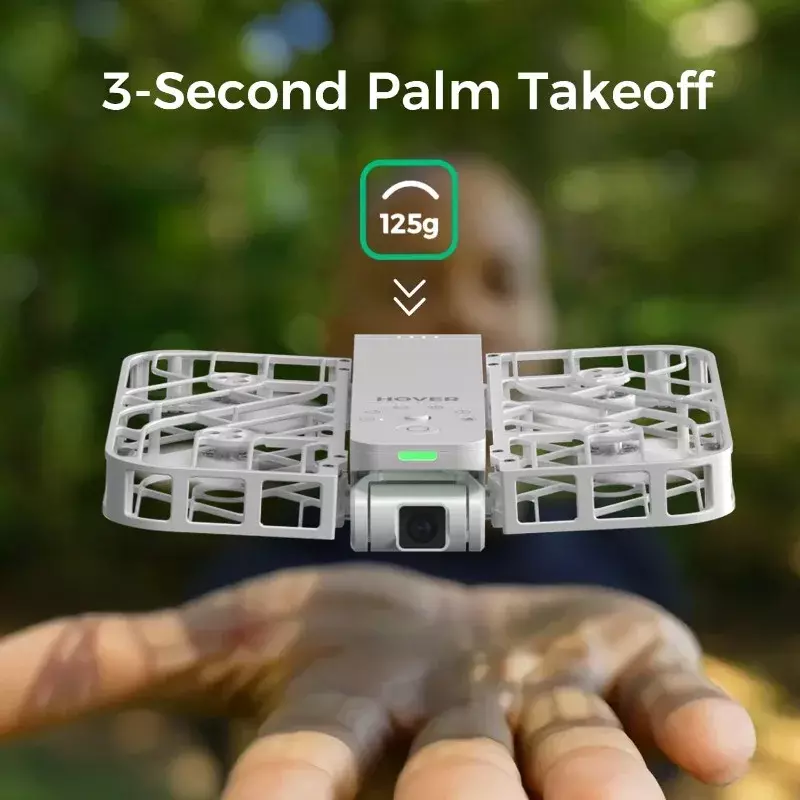 X1 Drone de bolso, câmera auto voadora, captura de vídeo HDR, decolagem da palma, controle mãos-livres, combinação branca mais