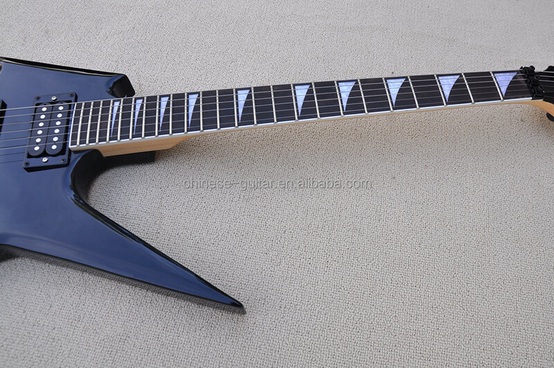 Flyoung Preço Barato Especial-shaped Preto Guitarra Elétrica instrumento musical Custom Made
