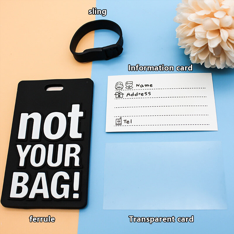 PVC Luggage Tag Letters Baggage Tag Suitcase Handbag Holiday Travel Accessories
