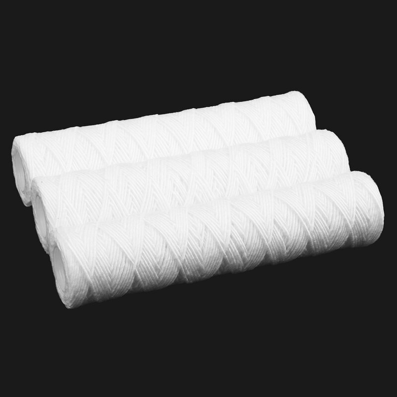 Hot 6Pcs Water Purifier 10 Inch String Wound Filter Cartridge 5 Micrometre PP Cotton Filter Sedmient Filter