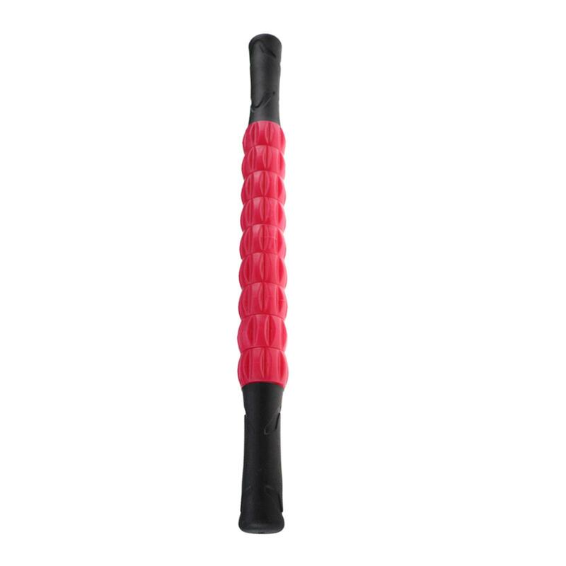 2X tongkat pijat otot portabel, untuk atlet stik pijat seluruh tubuh mawar merah