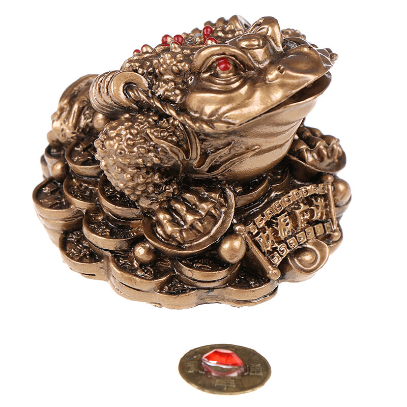 Feng Shui Toad Money lucky Fortune Chinese Frog Toad Home Office Decoration