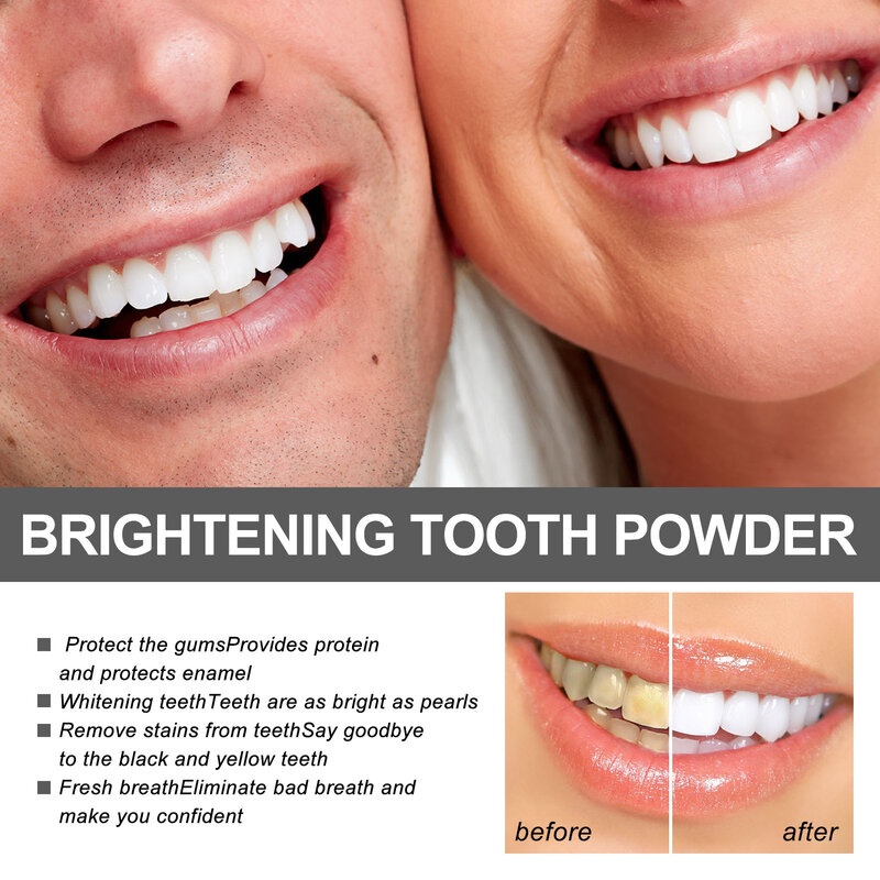 Zahn aufhellung pulver Aufhellung gelbe Zähne entfernen Plaque Fleck Mundhygiene frischer Atem Zahnpflege Holzkohle Reinigungs werkzeug