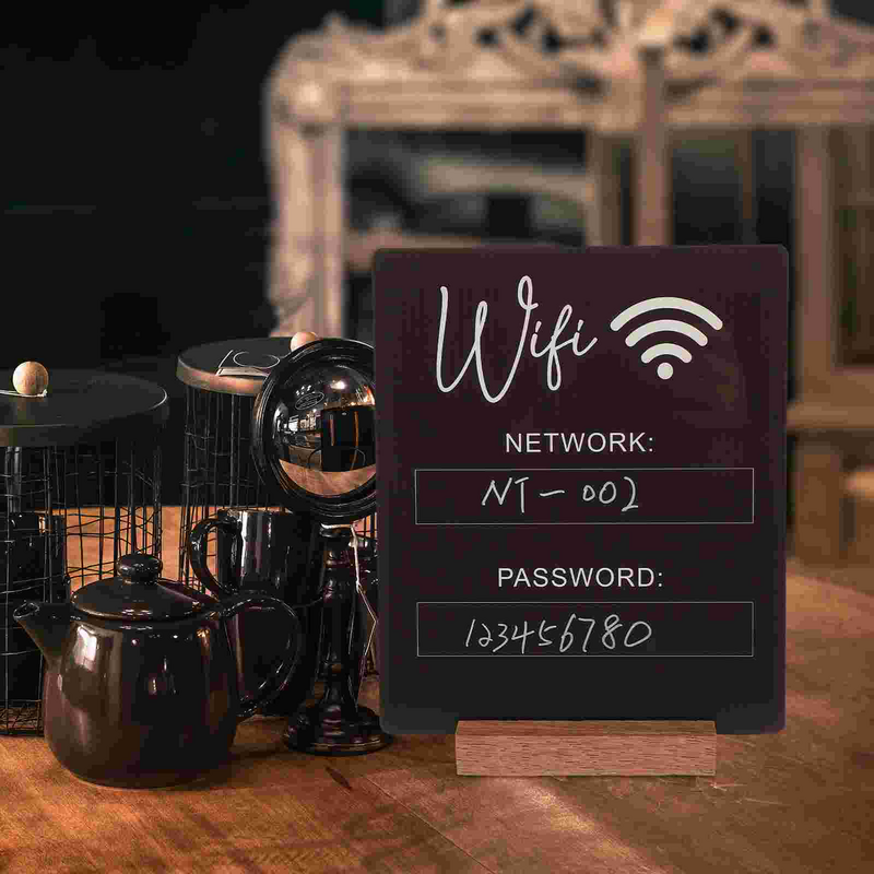 Señal de contraseña Wifi para invitados, cuenta y decoración, señalización, red inalámbrica acrílica, escritorio, mesa de Hotel