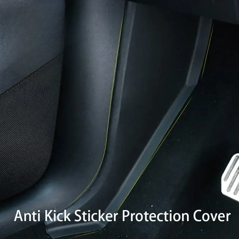 Anti Kick Sticker Bescherming Cover Voordeur Steun Pedaal Zijbeschermer Decor Pad Accessoires Voor Tesla Model Y Hw4.0 2024
