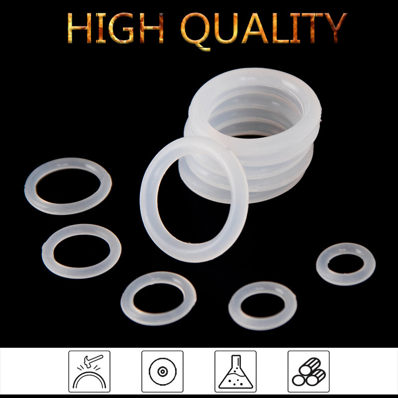 Silicone vedação anéis-O substituições, Paintball branco, 6mm-30mm, CS, 1,5mm, 1,9mm, 2,4mm, 3,1mm, 15 tamanhos, BG019, 225pcs