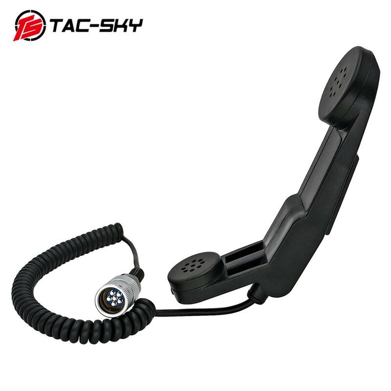 TS TAC-SKY ręczny mikrofon z głośnikiem PTT H-250 PTT 6 Pin Ptt Tactical / Prc 148 152 152a Ptt wojskowy walkie-talkie Ptt
