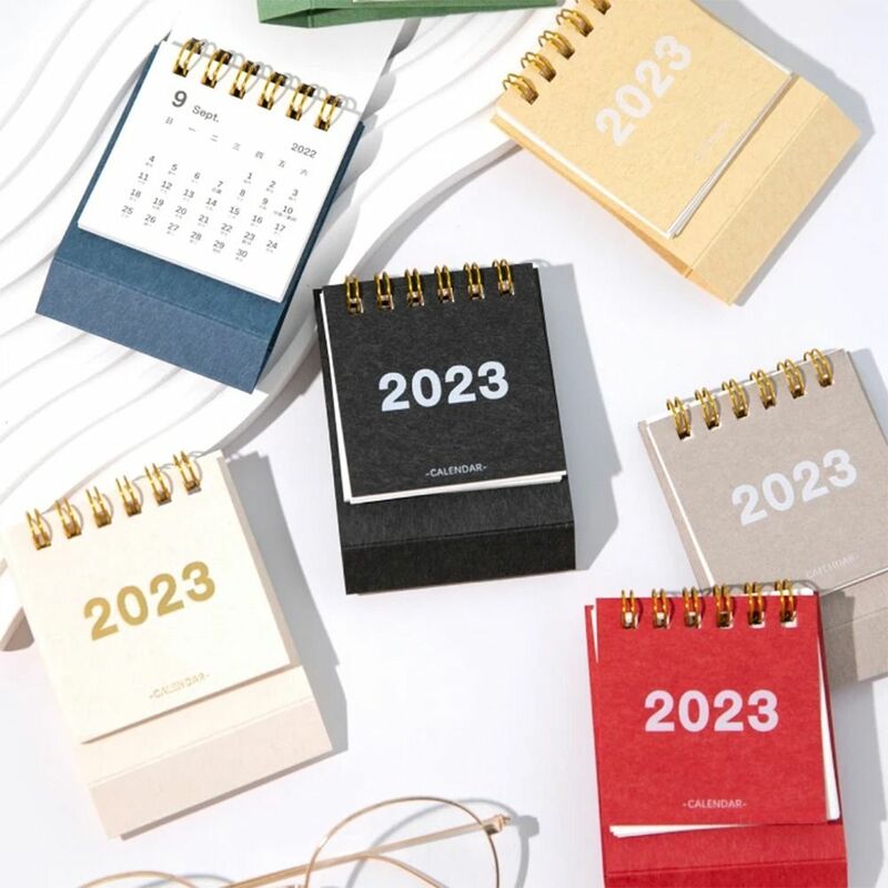ミニカレンダーknacksデスクトップ装飾、オフィスデスク、学用品、家庭用、シンプル、2024