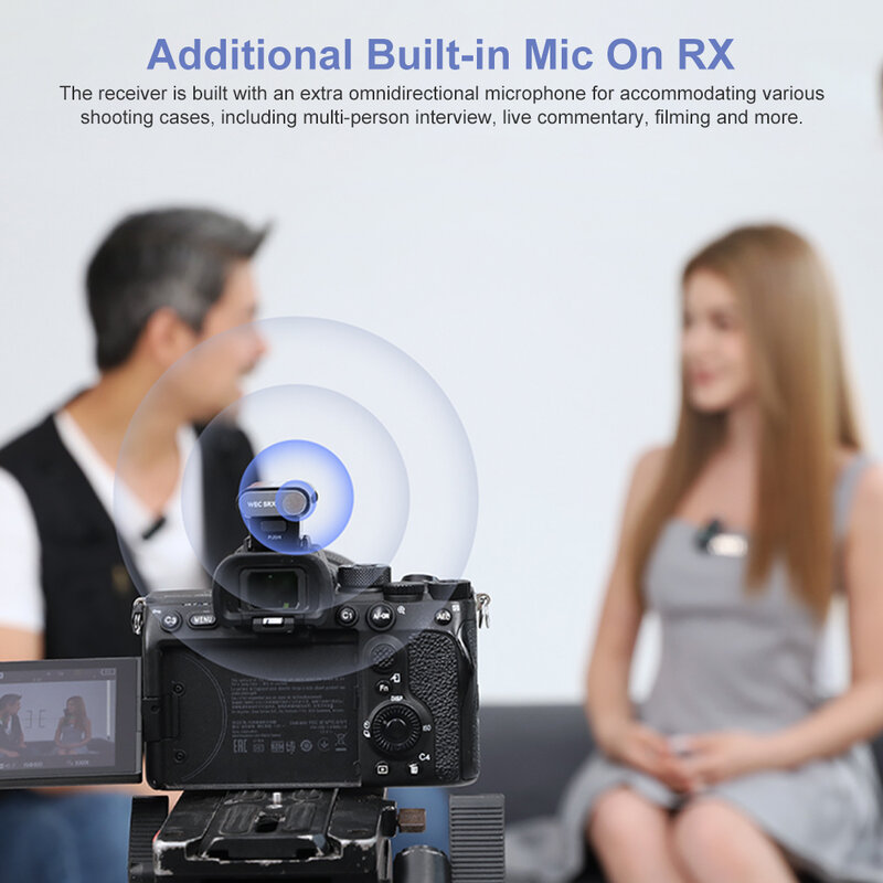 Godox WI-S-Microfone Lavalier, Redução de Ruído, Microfone Rádio Hot Shoe, Adequado para Gravação Sony Live Streaming, Sem Fio