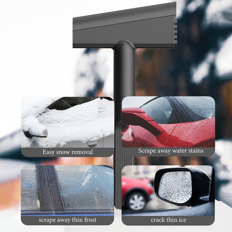 Raspador de hielo para ventana de coche, removedor de hielo antiarañazos con mango extendido, accesorios exteriores automotrices de invierno