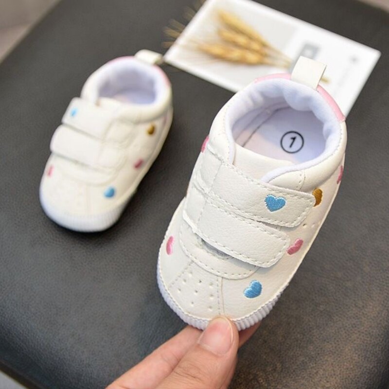 New Casual Shoes For Boys And Girls Learning To Walk Newborn Babies Aged 0-18 Months Soft Soles Non Slip Small White Shoes