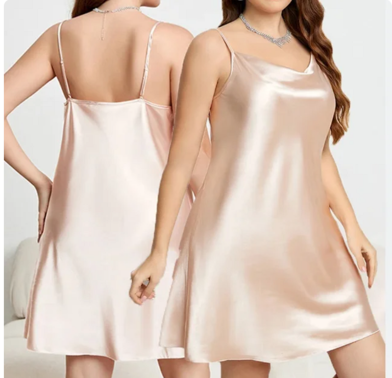 Женская ночная рубашка большого размера 3XL, 4XL, 5XL, сексуальная ночная рубашка на бретелях, розовая ночная рубашка, одежда для сна, халат, свободный Атласный халат, домашняя одежда